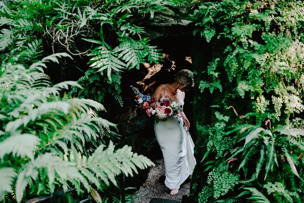 Viva Love Wedding Photography Morris Arboretum Outdoor Ceremony Bright Florals Neon Bridal Jacket