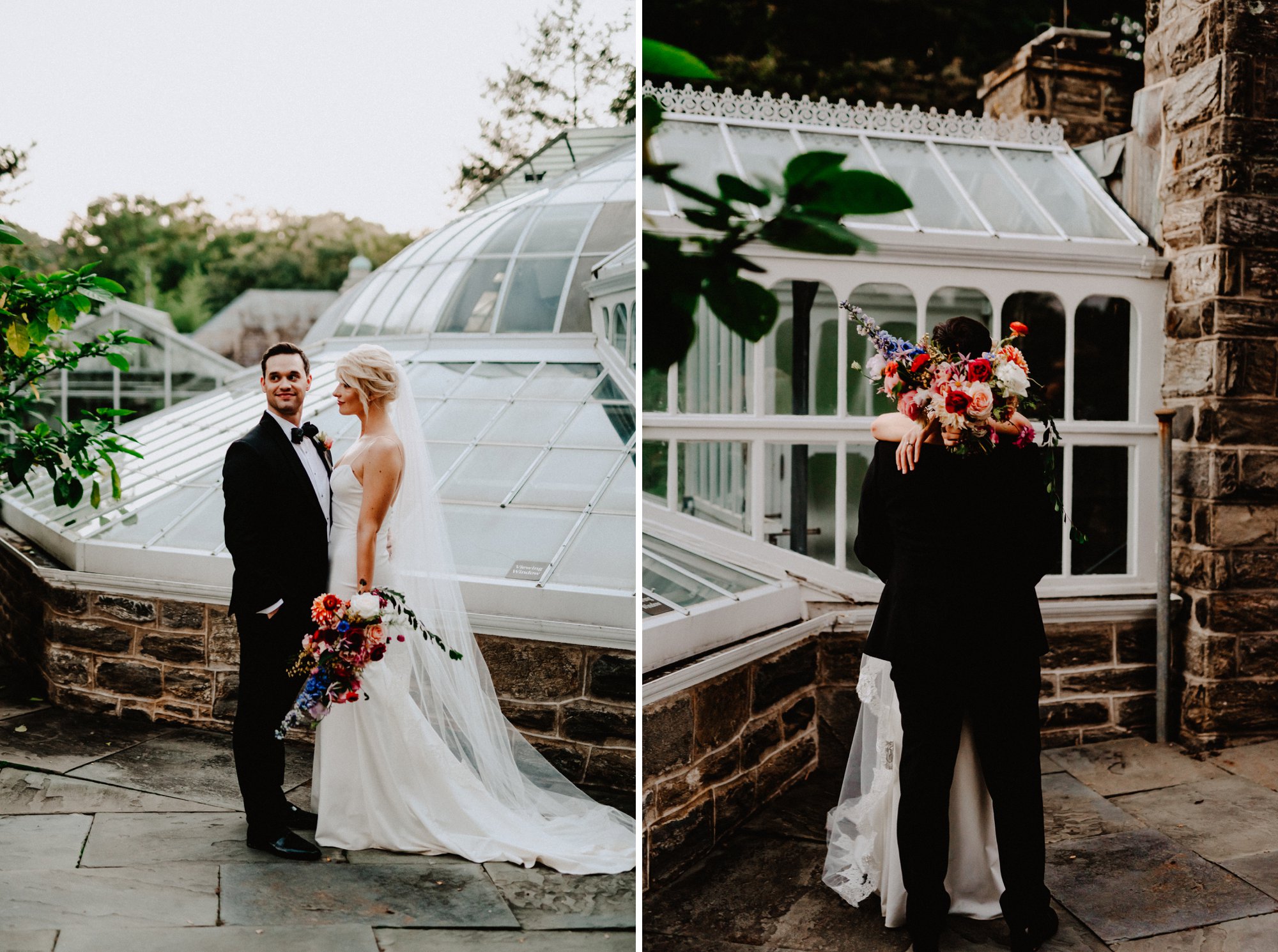 Viva Love Wedding Photography Morris Arboretum Outdoor Ceremony Bright Florals Neon Bridal Jacket