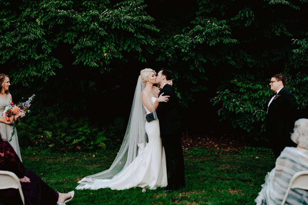 Viva Love Wedding Photography Morris Arboretum Outdoor Ceremony Bright Florals Neon Bridal Jacket