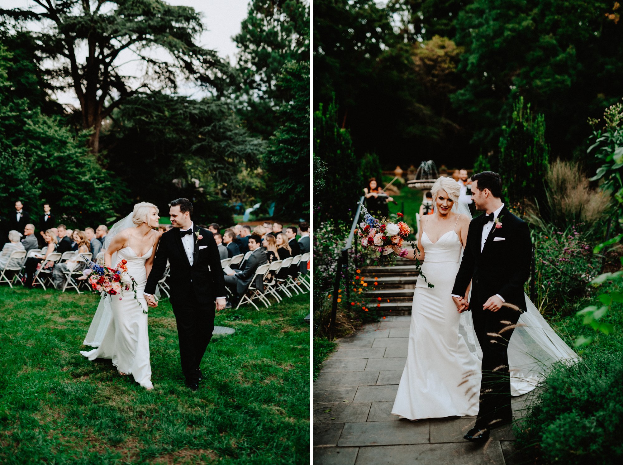 Viva Love Wedding Photography Morris Arboretum Outdoor Ceremony Bright Florals Neon Bridal Jacket