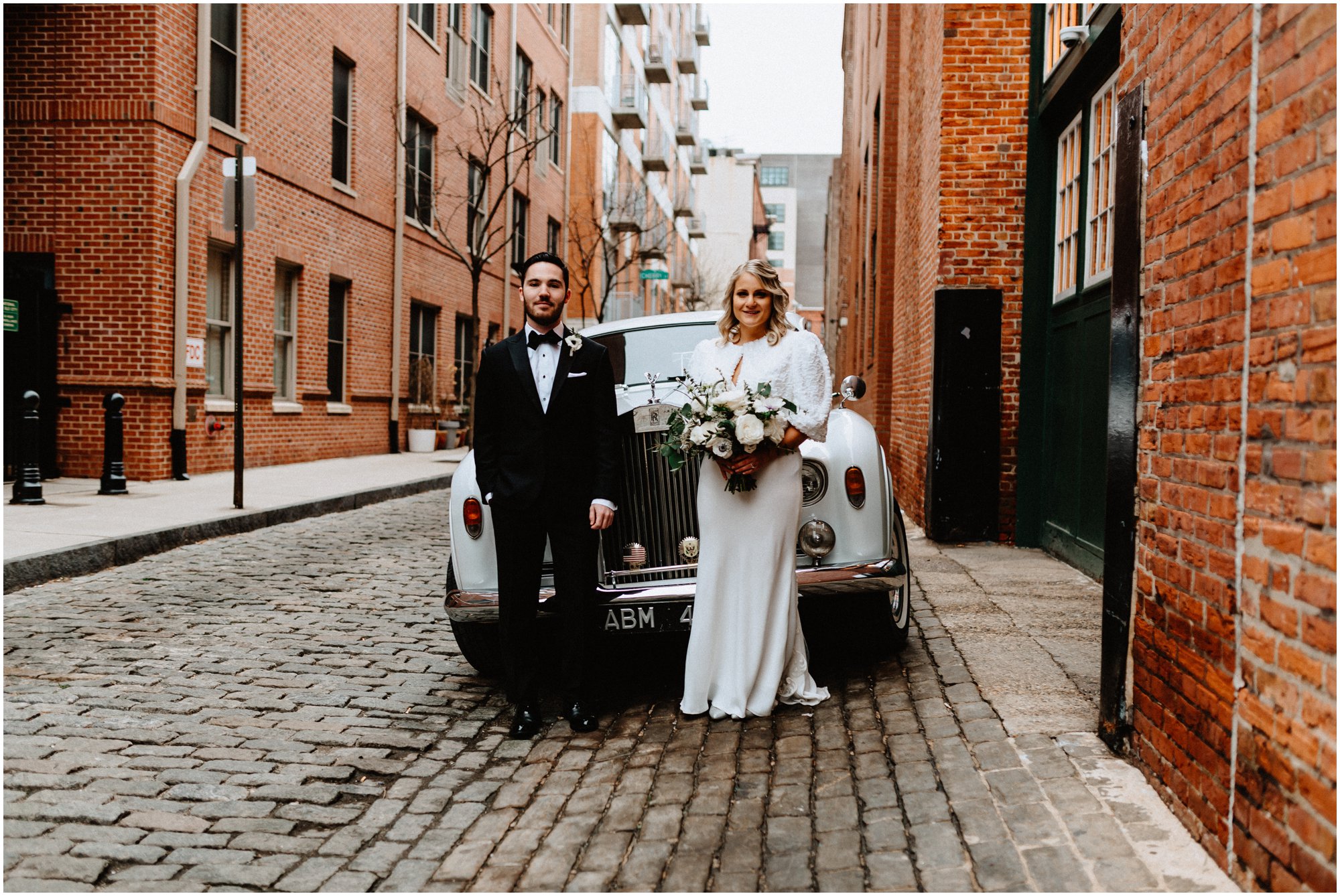 Colorful Winter Wedding Philadelphia Fairmount Horticulture Center Rolls Royce