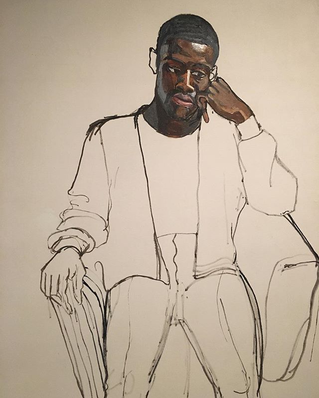 Looking at portraits this week. Like this one of James Hunter by Alice Neel. She often painted local communities in Manhattan. James was scheduled to leave for the Vietnam war a week after Neel began the portrait. When he did not return from the war,