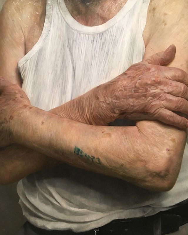 Another close up of Kassan's portrait of Auschwitz survivor Sam Goldosky. A truly beautiful and haunting story.