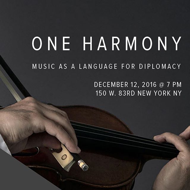 Please see our website for a new awesome event coming up December 12th! 150 W 83rd at 7. Hyung Joon Won, visionary violinist, performs his concert and discusses his work for an inter-Korean orchestra. Art as a language for diplomacy. Followed by a pa