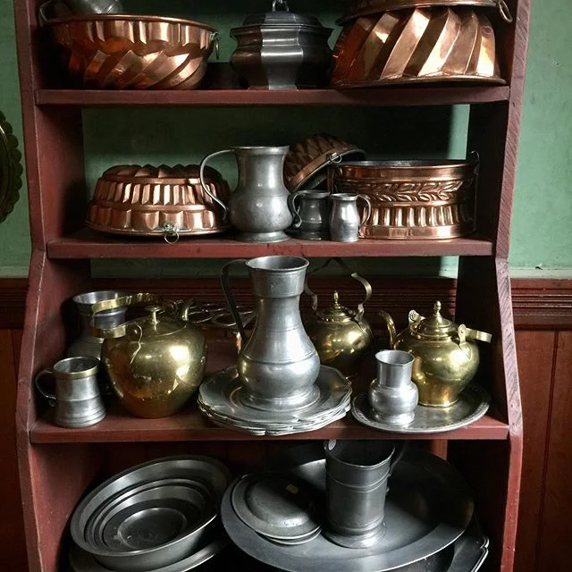 Several hundred 18th and 19th C pewter, copper and brass objects are arriving just in time for the holidays!