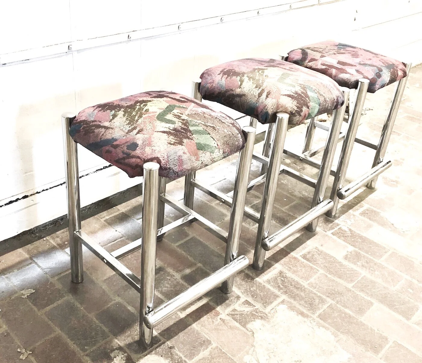 Chrome Vintage Pub Stools Vintage Chrome Frame Counter Stools By 