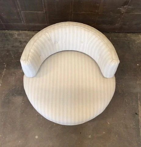 Circular Lounge Chair Recovered Interior