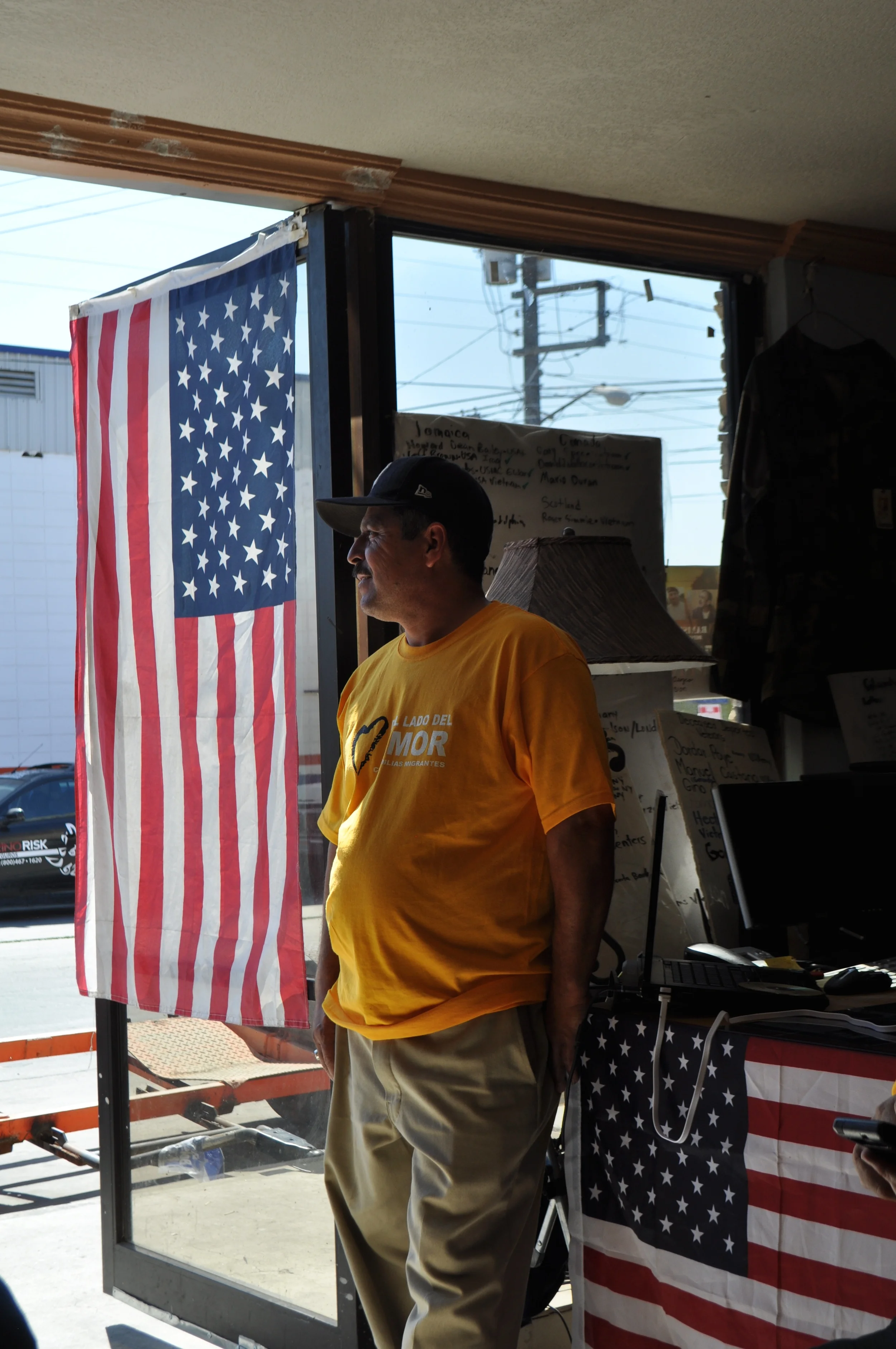 Reflecting at the Bunker in Tijuana for Deported Vets.