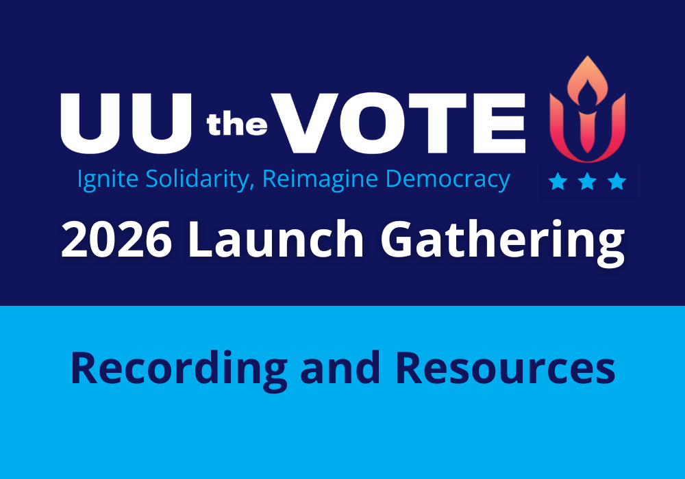 UU the Vote Launch: Recording &amp; Resources