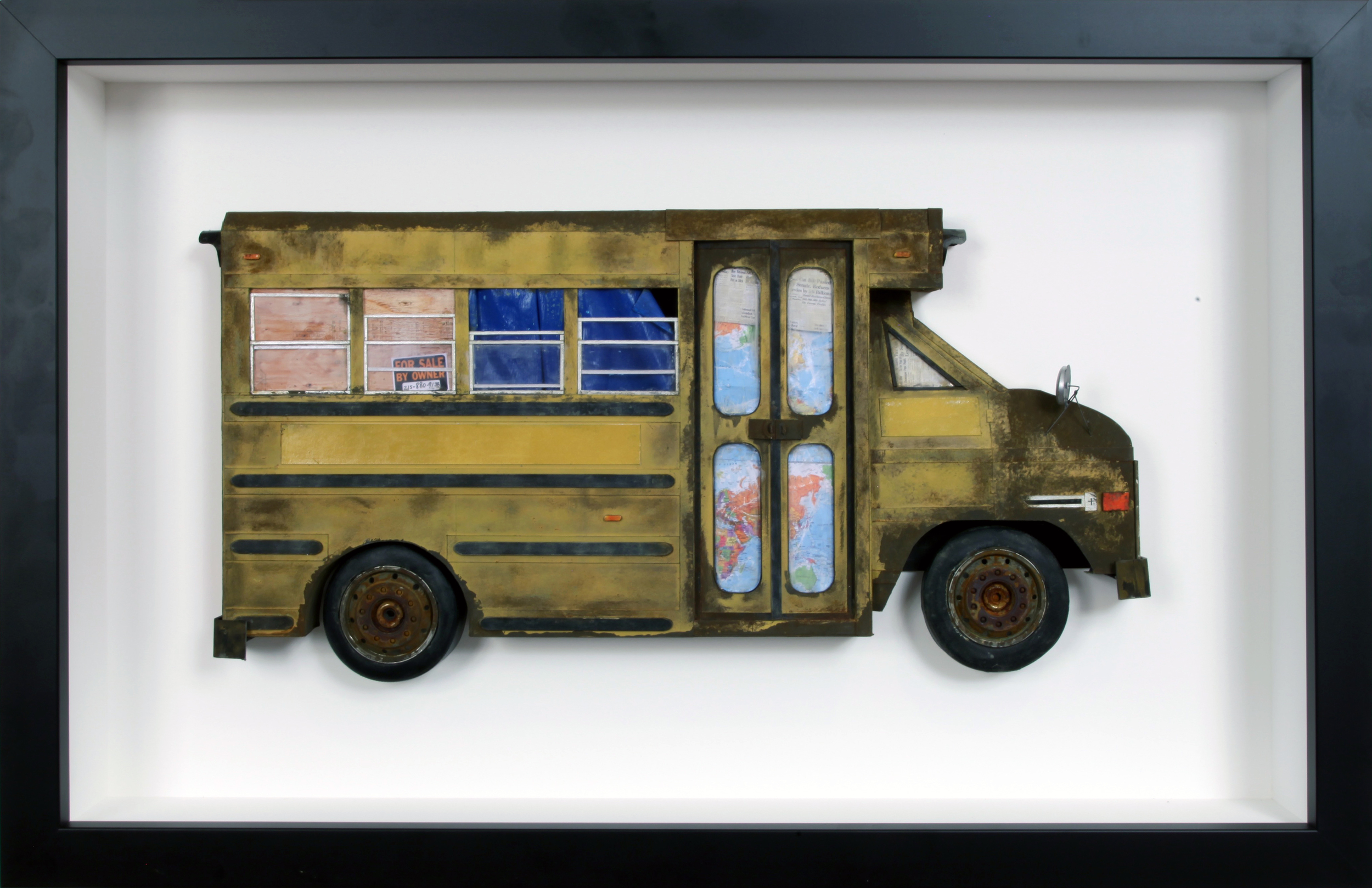 Small School Bus - 16" x 24 5/8" - SOLD