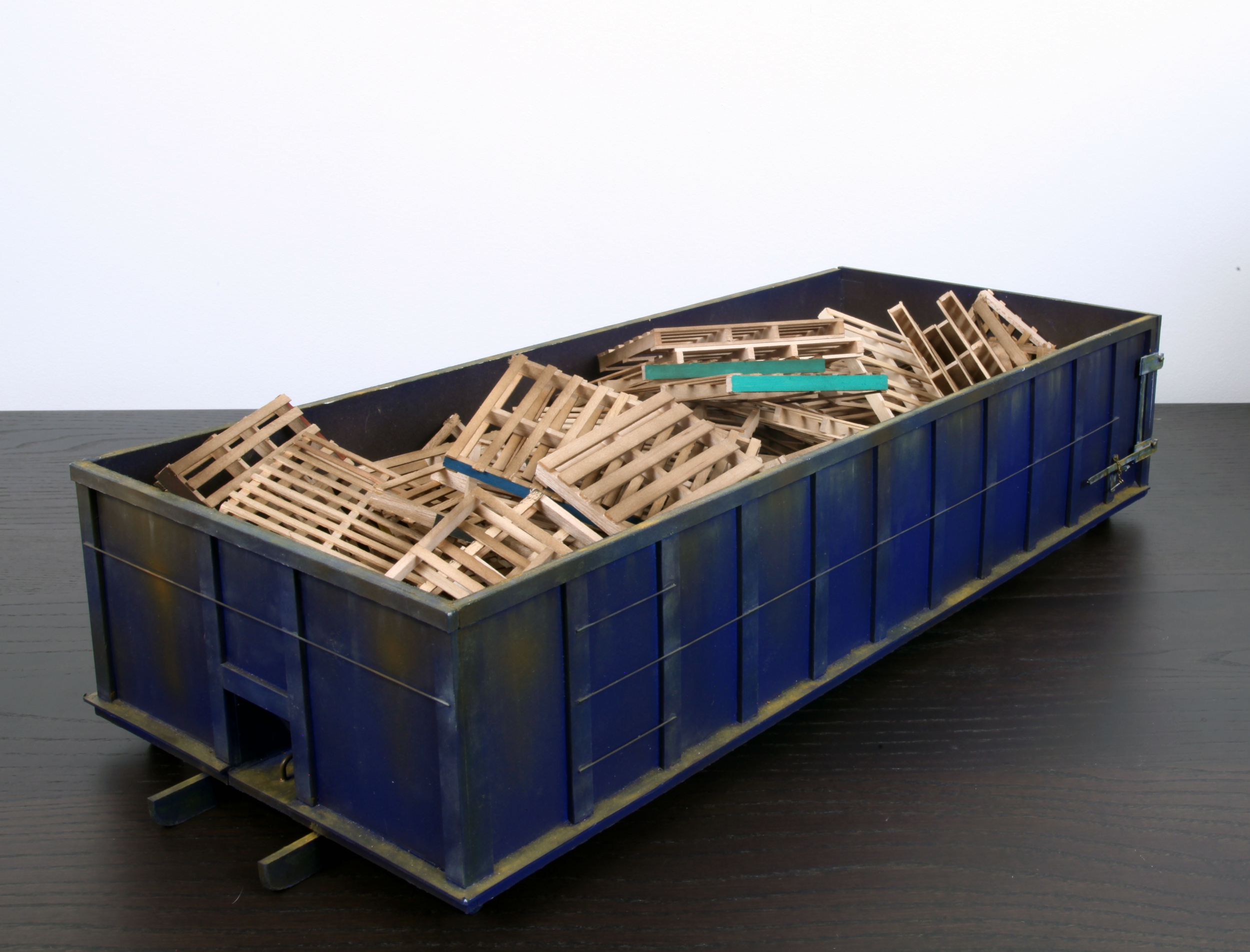 Blue 30 yard Dumpster with 55 pallets - SOLD
