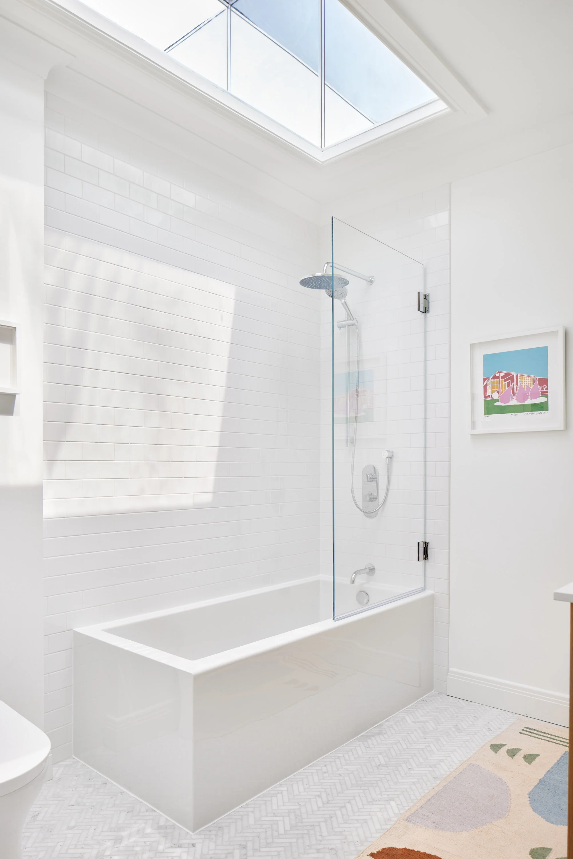 Bain dans la petite salle de bain