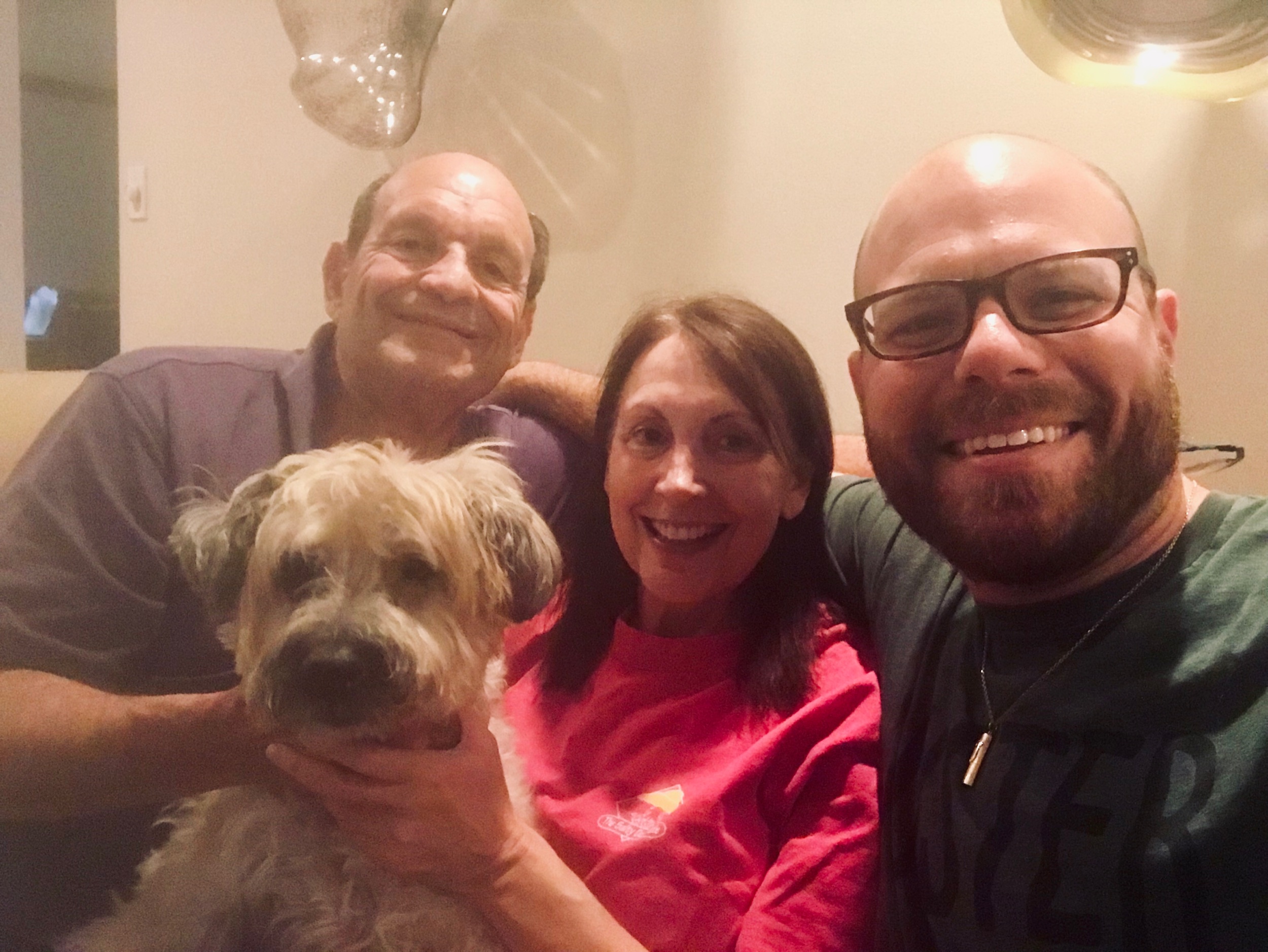 Cousins Barbara and Arnie (and Roxy!)