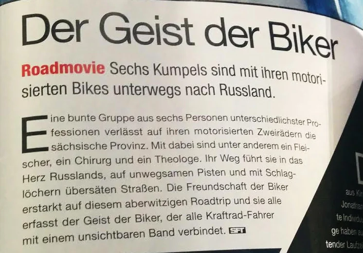Geist der Biker im SFT-Magazin