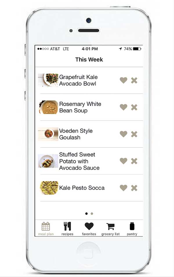 Meal Plan in App