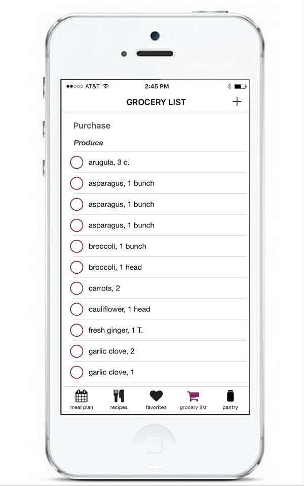 Grocery List in App