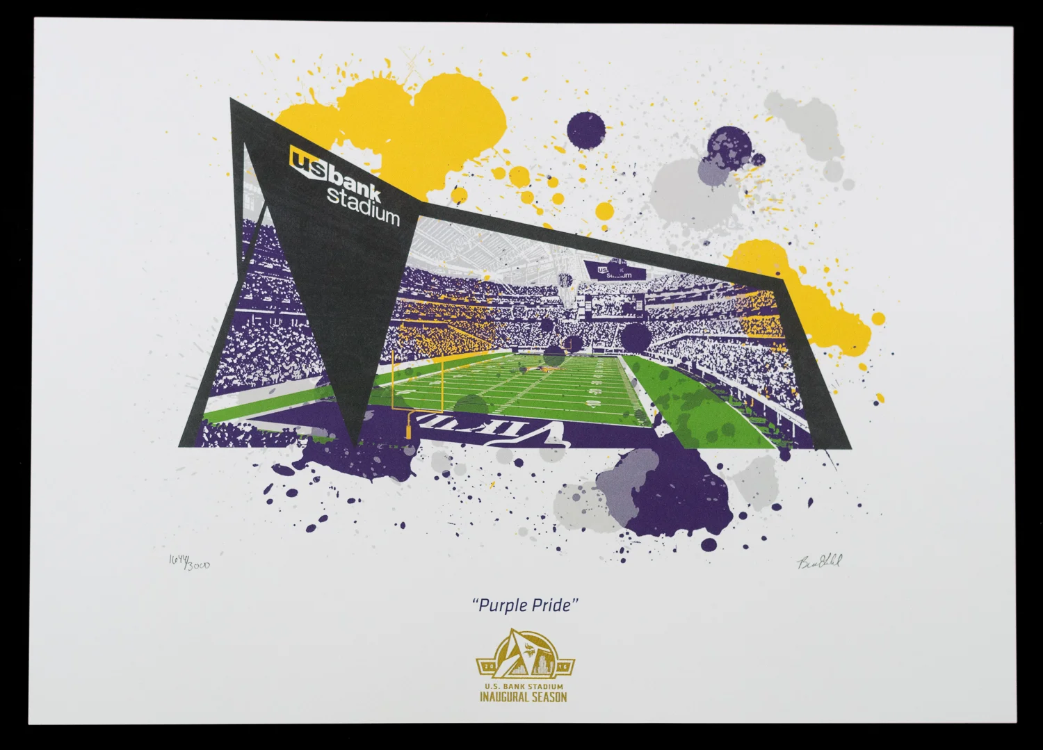 U.S. Bank Stadium Inaugural Season Commemorative Art Piece - 17 x 12.75"