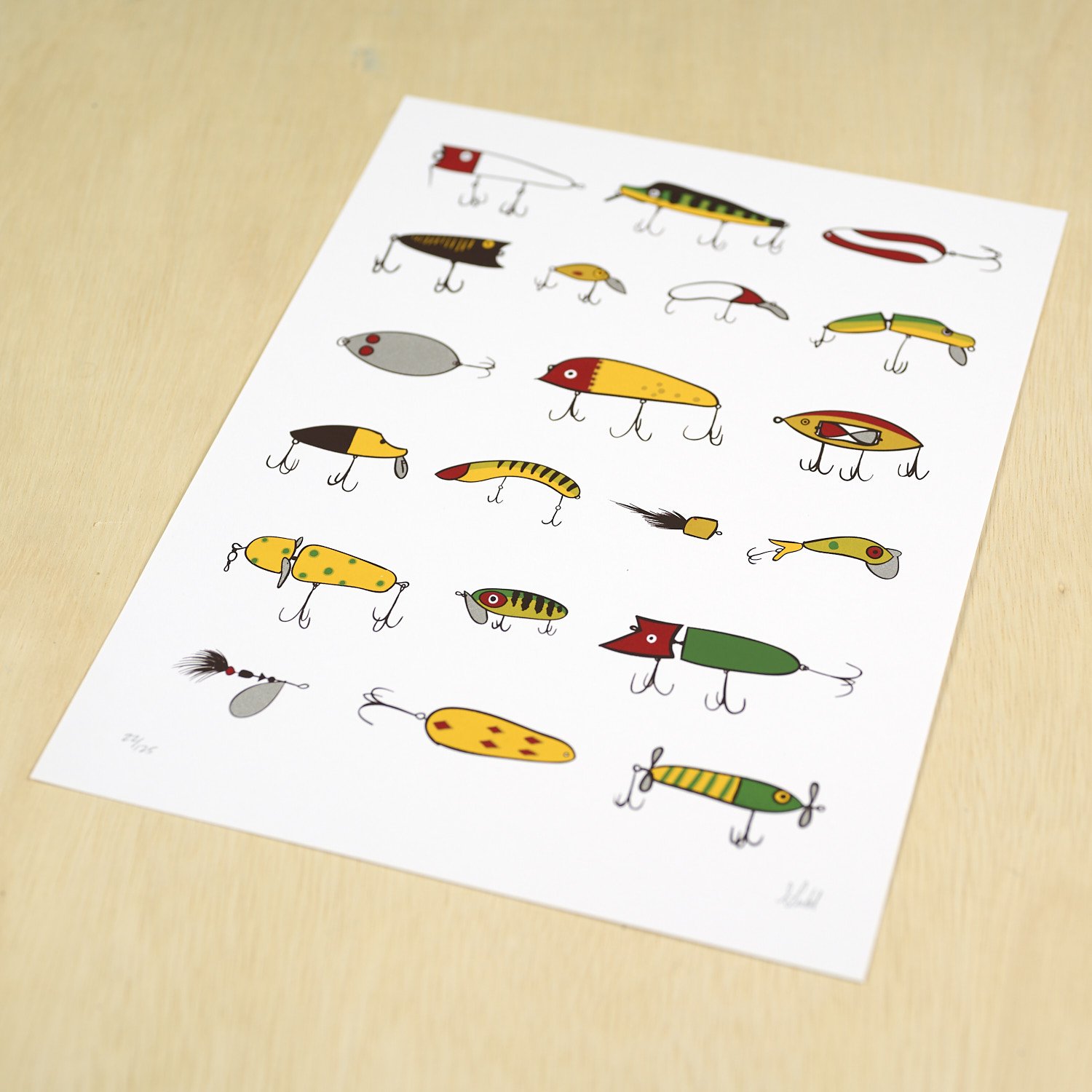 Vintage Lures — Dogfish Media Screen Print Art