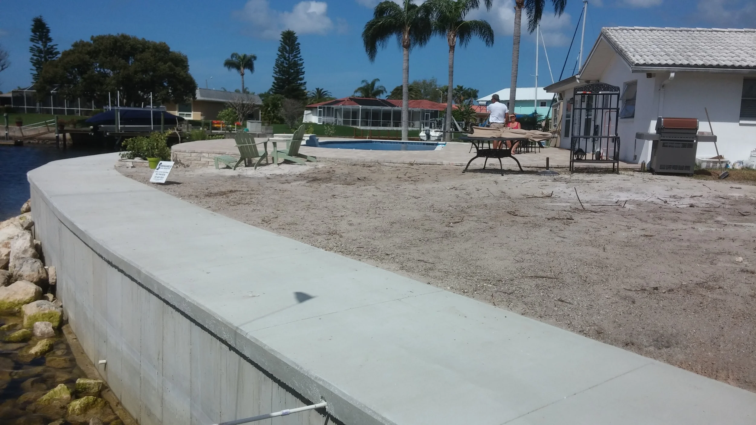 Seawall Caps & Walkways — Stronghold Marine Construction, Inc.