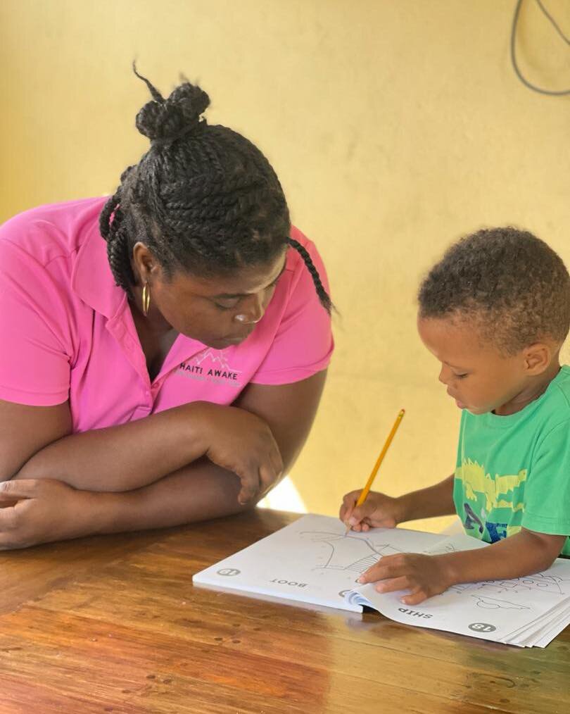 Dieusait is such a kind, loving teacher to the littlest members of our community.  We are thankful for her.  We are also thankful that Olivier's mother allowed him to come to the center.

We do not know what tomorrow will bring, but we are rejoicing 