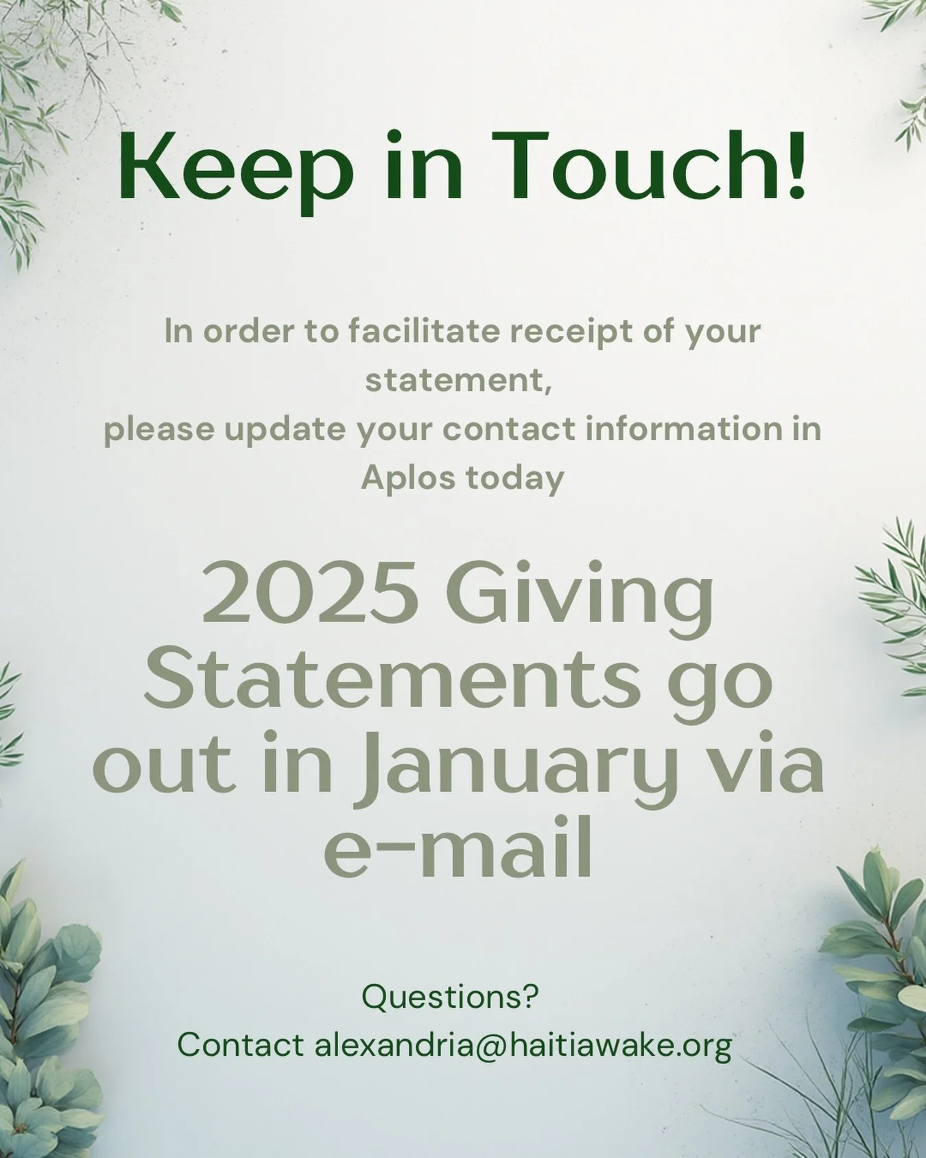 Year-End Giving Statements!

#haiti #haitiawake #gospel #hope #relationships #glwapoubondye