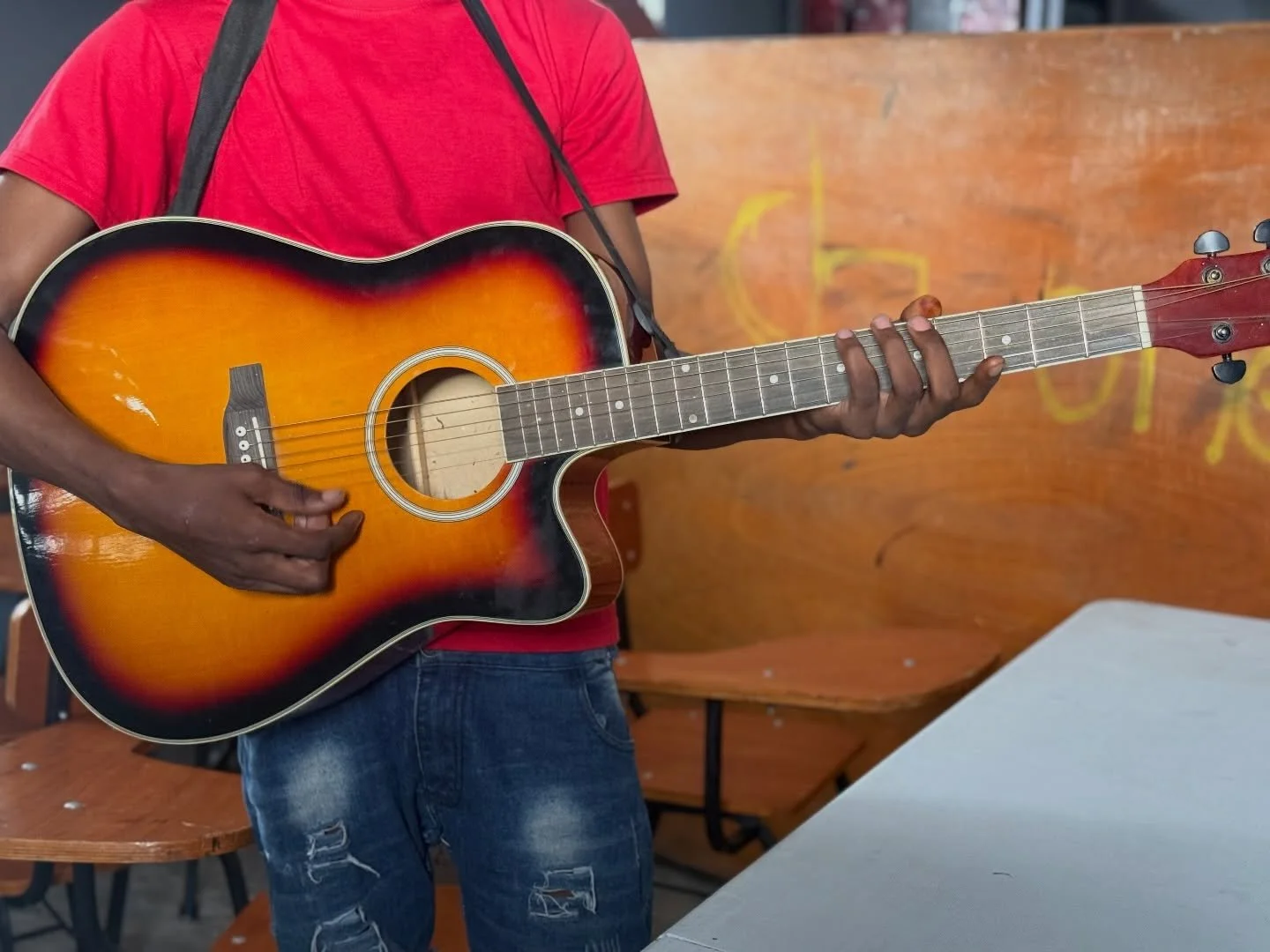 We are happy to share we are now able to offer guitar instruction at CERMICOL, in addition to drum lessons and keyboard lessons.

#haiti #haitiawake #gospel #hope #relationships #glwapoubondye