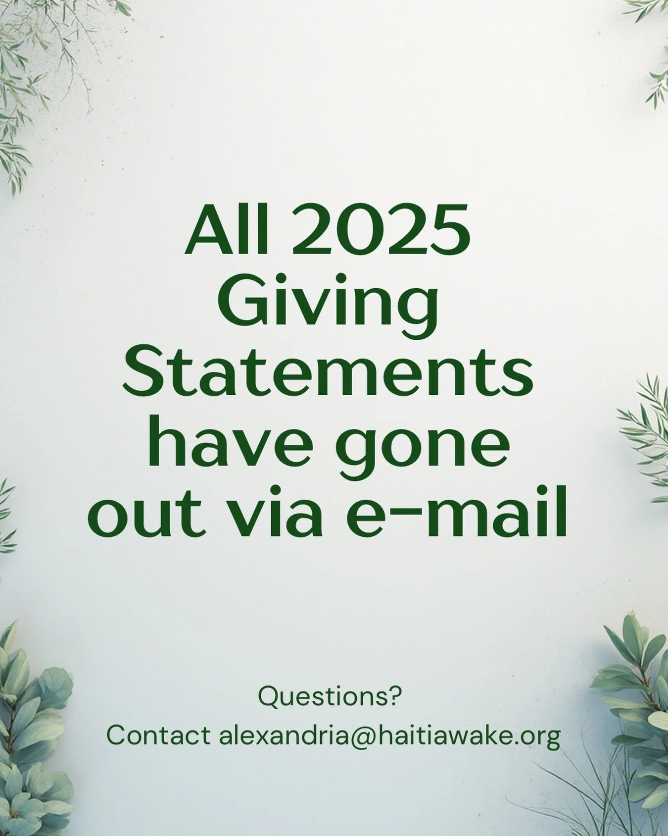 All 2025 giving statements.

#haiti #haitiawake #gospel #hope #relationships #glwapoubondye