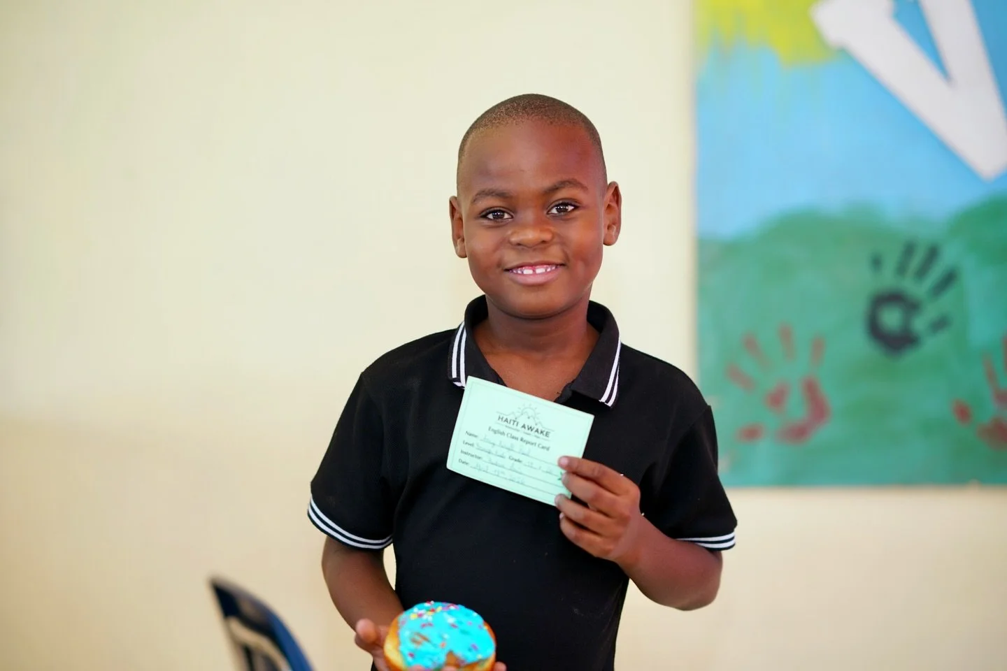 Our children were happy to receive their report card. Glwa pou Bondye !! 

Some were more than satisfied with their result, while others were aiming higher. Those with the highest grade took home a prize. 

May God keep giving them more of his wisdom