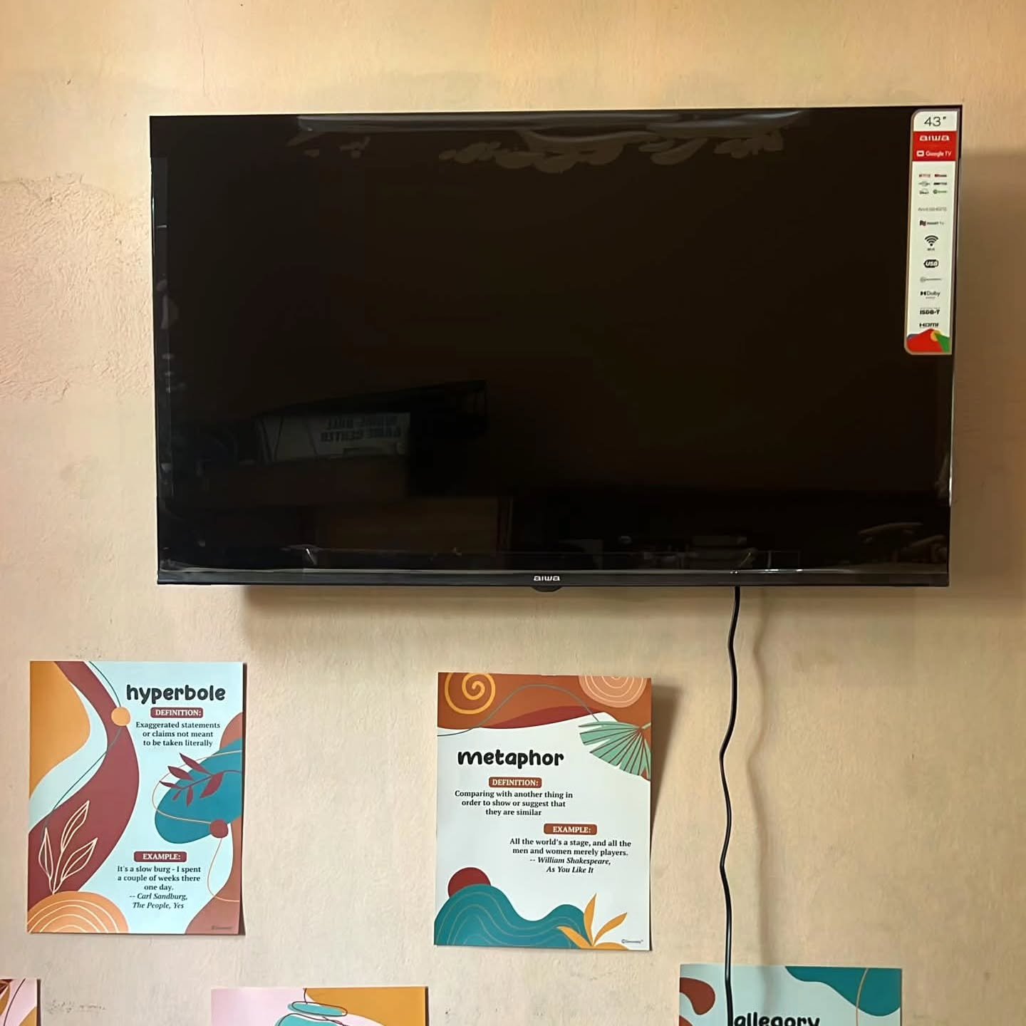 Today Vorb installed a new television for one of the libraries, as requested by Scheska.
When we started Haiti Awake we did not have a single asset. 
Today we were thinking together of all of the tangible assets God has provided through the years bec
