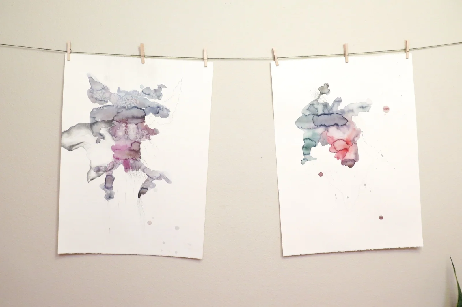 Cleared wall, new work.