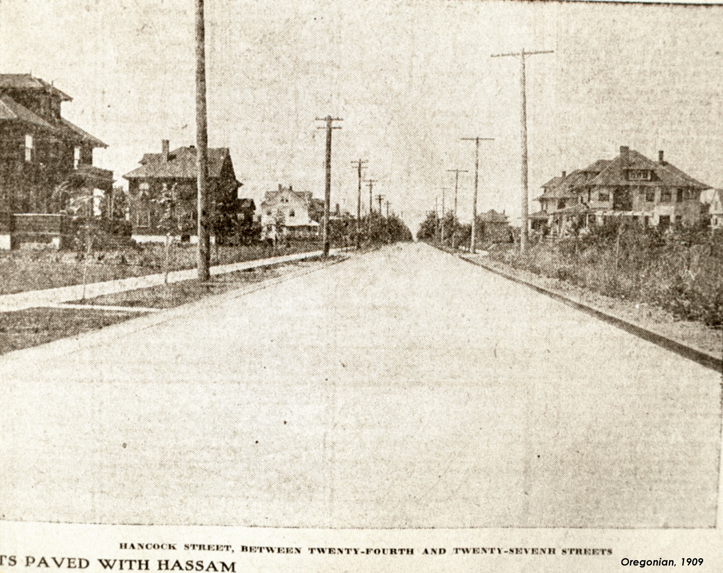 Hancock street/tHE oREGONIAN 1909