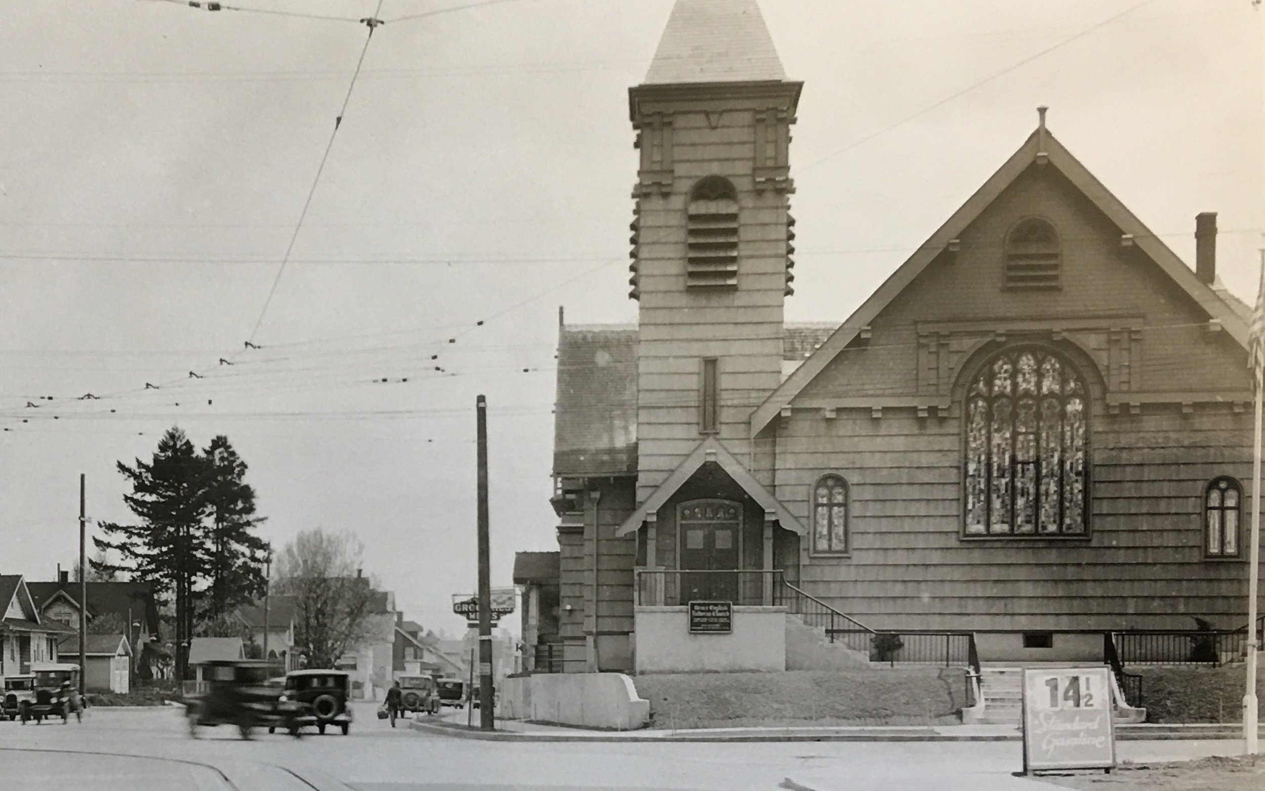  Church on the corner of NE 24th and Broadway, now home to Steeple Jack Brewery.&nbsp; 