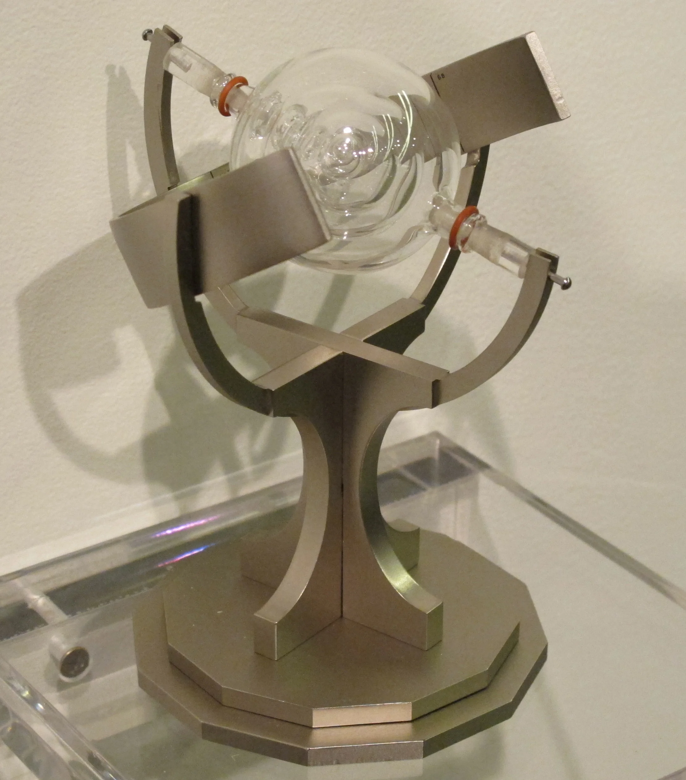 Sundial (Midnight in the Anthropocene) (2011), 4x4x6 inches, aluminum and borosilicate glass