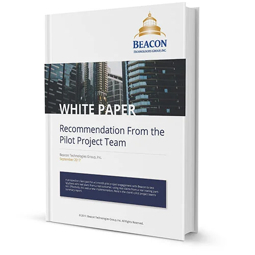 Read Our Latest White Paper, Recommendation From the Pilot Project Team