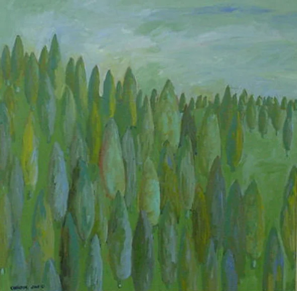 Arborvitae on the Move, 24x24, oil on canvas.jpg