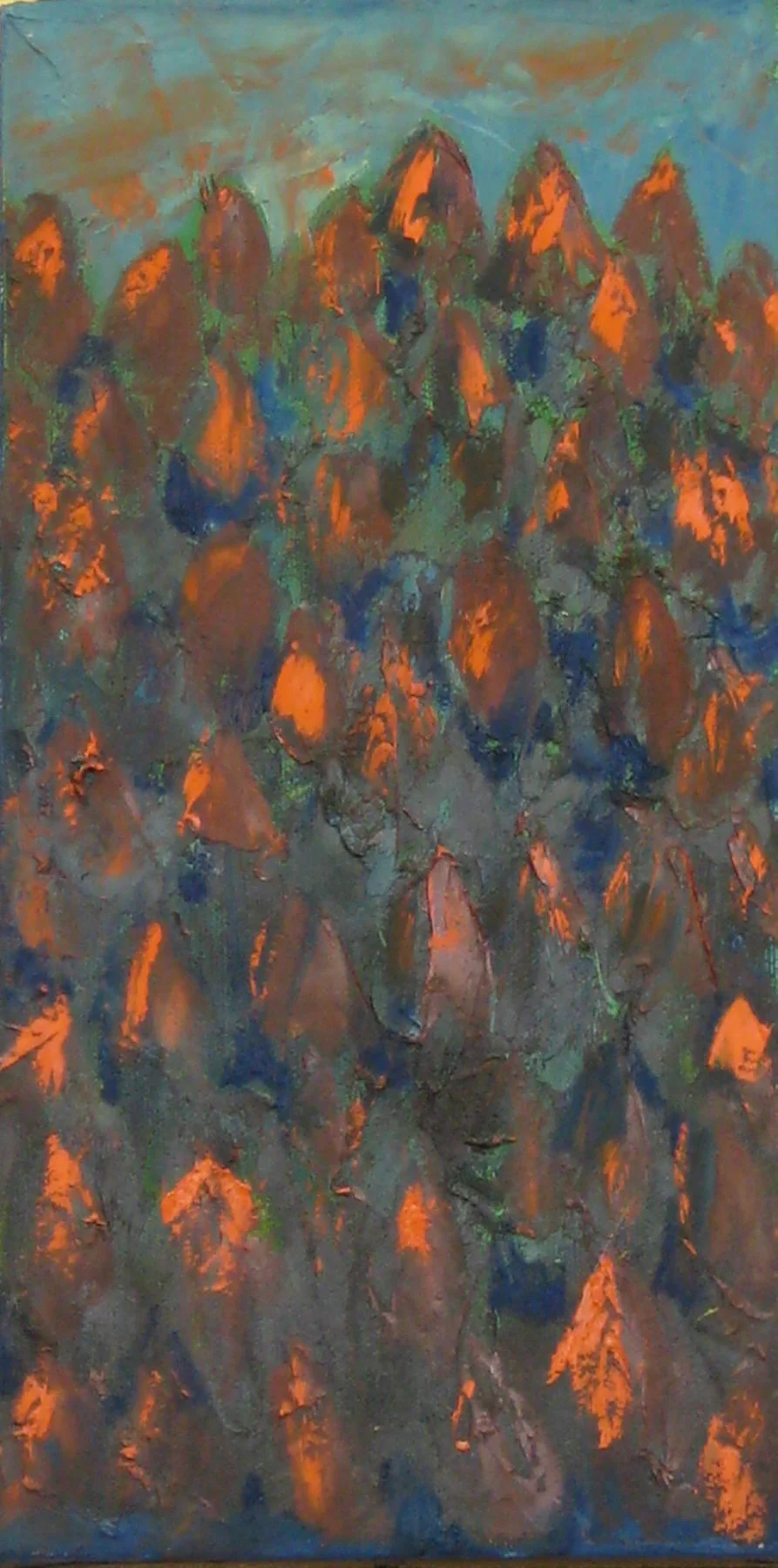 Trees Forming Patterns, 12x6, oil on canvas, March 2010.jpg