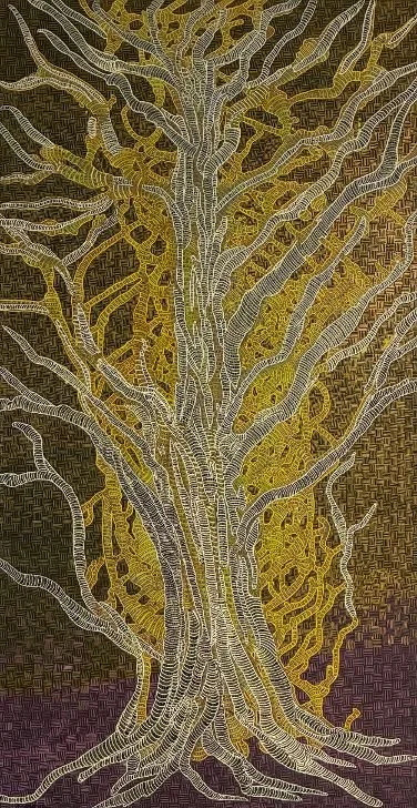 Rooted in Light, 50x26, acrylic