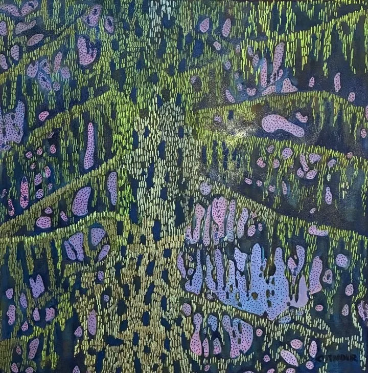 Blue Tree in Shadow, 24x24, oil on canvas