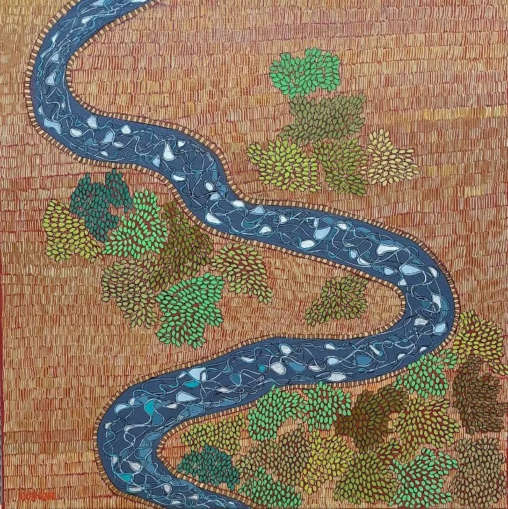 The Shape of Flow, 24x24, acrylic