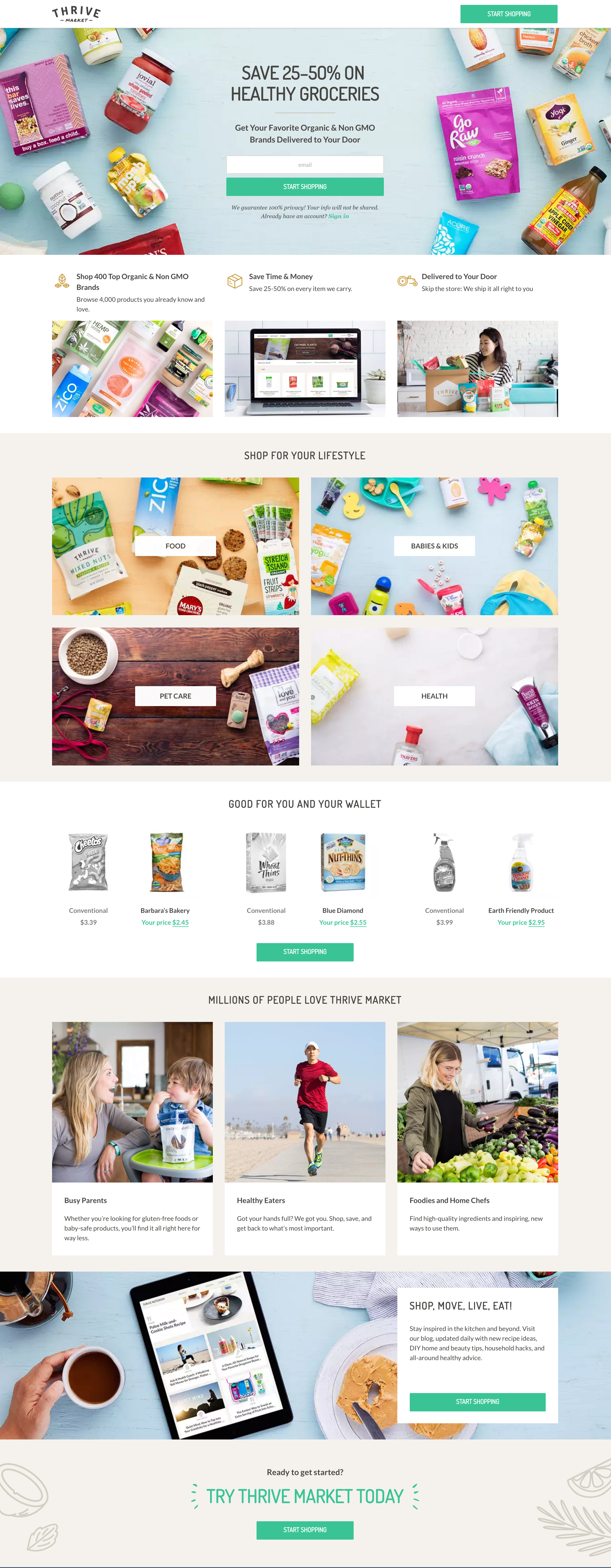 Thrive Market - Homepage