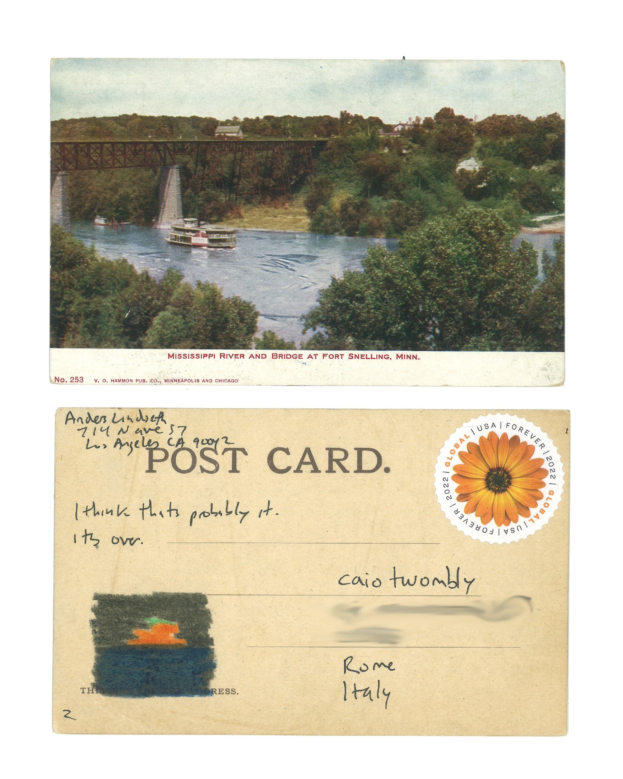 postcard for Caio Twombly