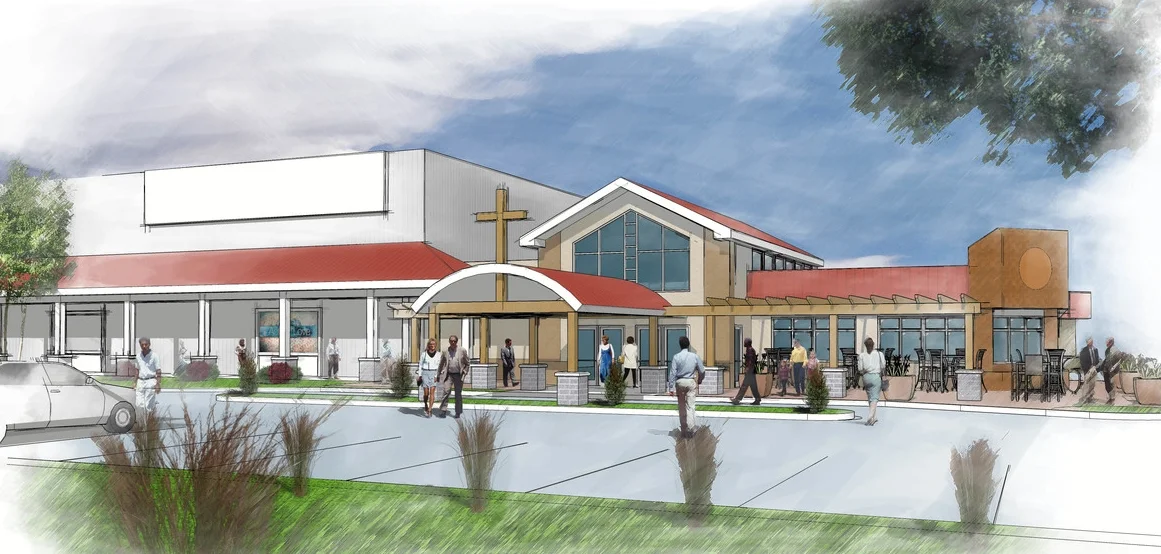 In most urban areas, undeveloped land for building new just doesn't exist, which is why the large open spaces of an industrial building proved  ideal for good news chapel of  montreal, canada  