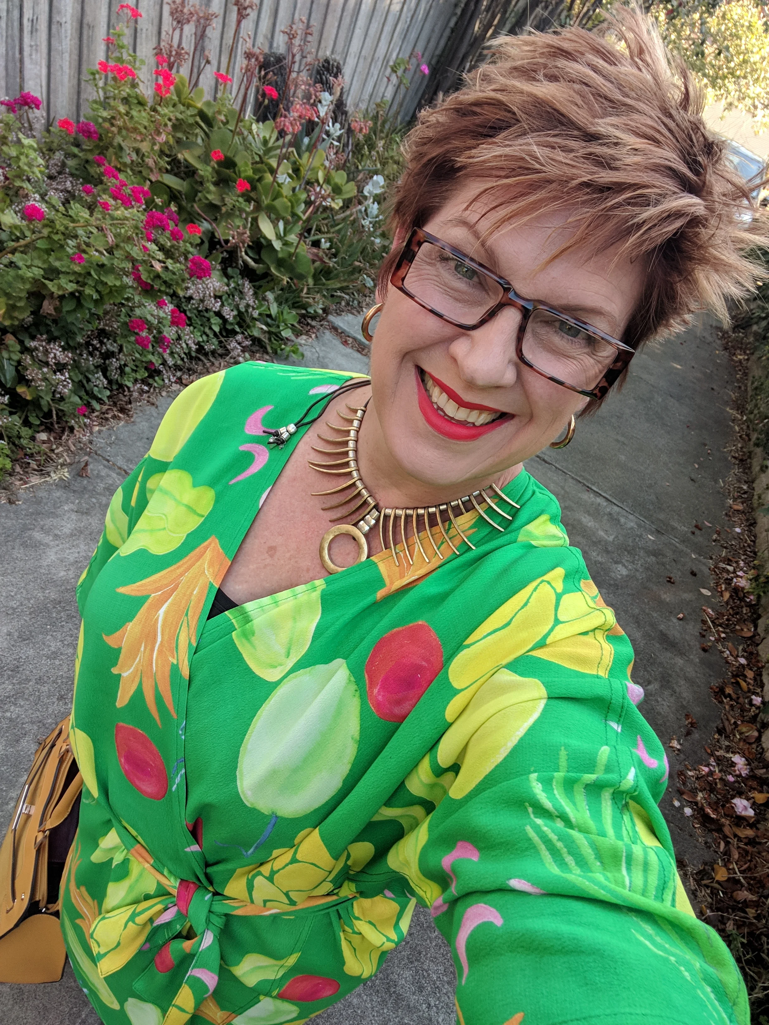Wearing a Tara Whalley Design