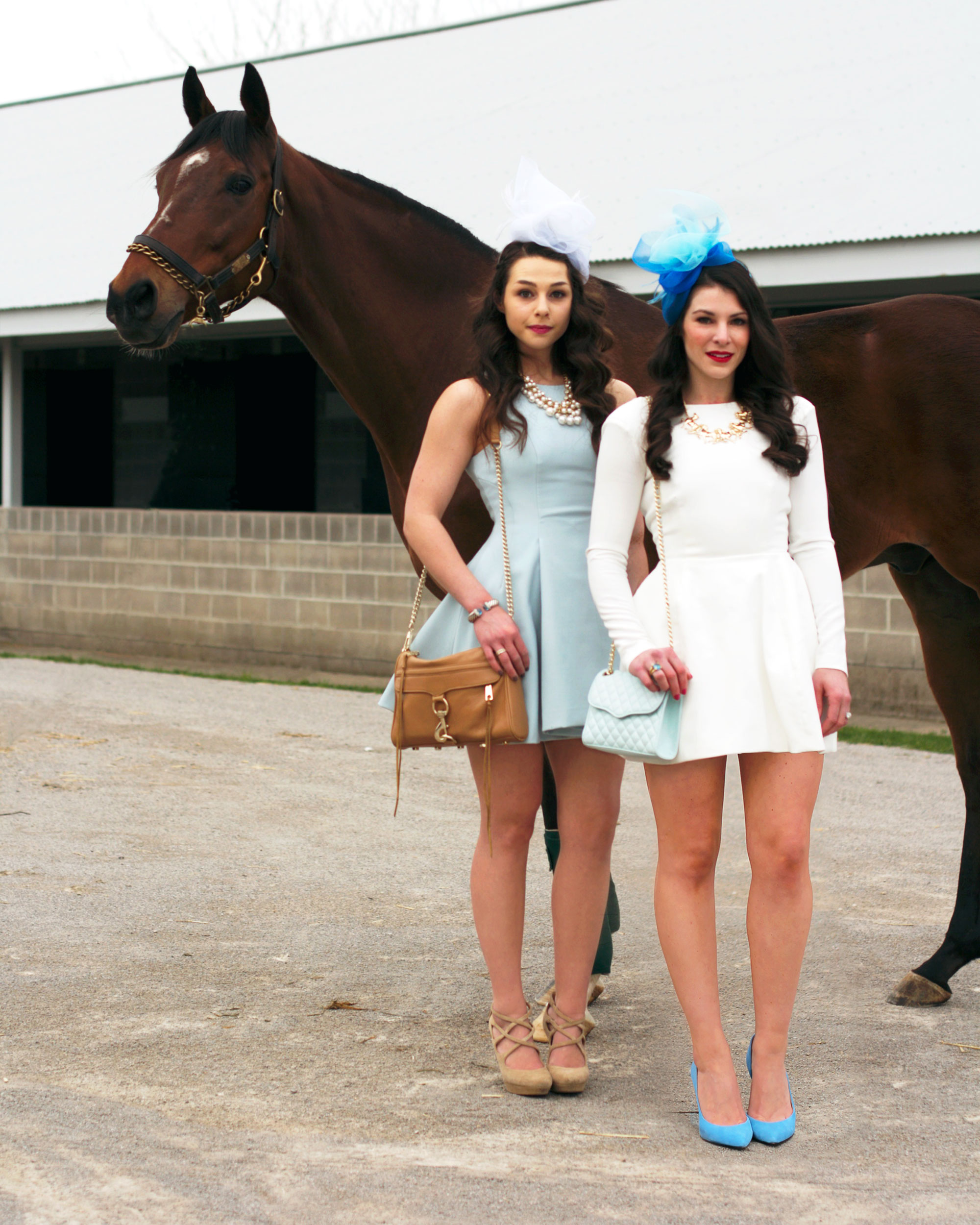 Kentucky Derby Fashion, The Hat Girls, Fascinators, Kentucky Derby Hats, AQ AQ, C/MEO The Label, J.Crew Statement Necklace, Rebecca Minkoff Handbags, Keeneland Fashion, Kentucky Fashion Blogger