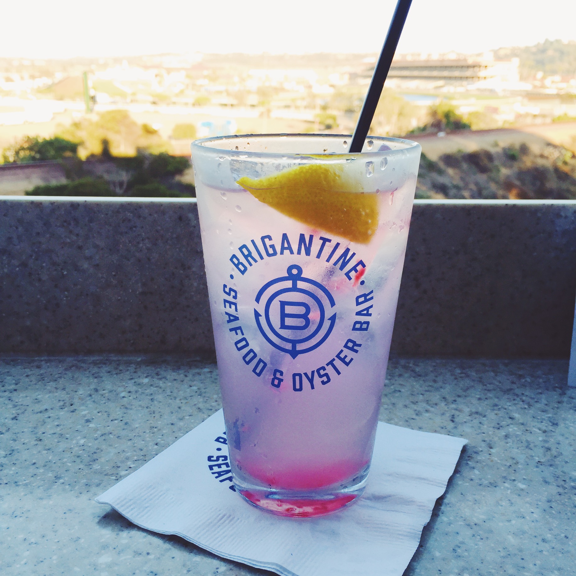 Drinks at the Brigantine overlooking Del Mar racetrack. 