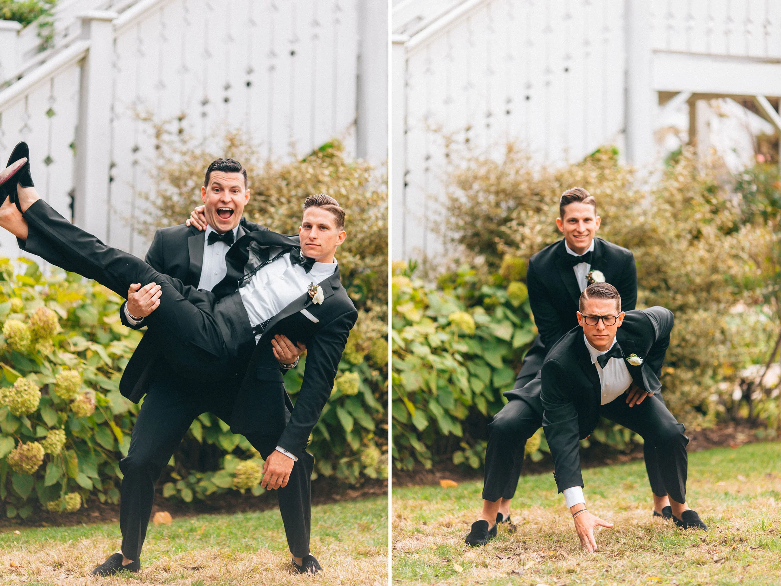 Me & Mr. Jones Wedding, Funny Groomsmen Pictures, Black Tie Wedding, Calvin Klein Slim Fit Black Tuxedos