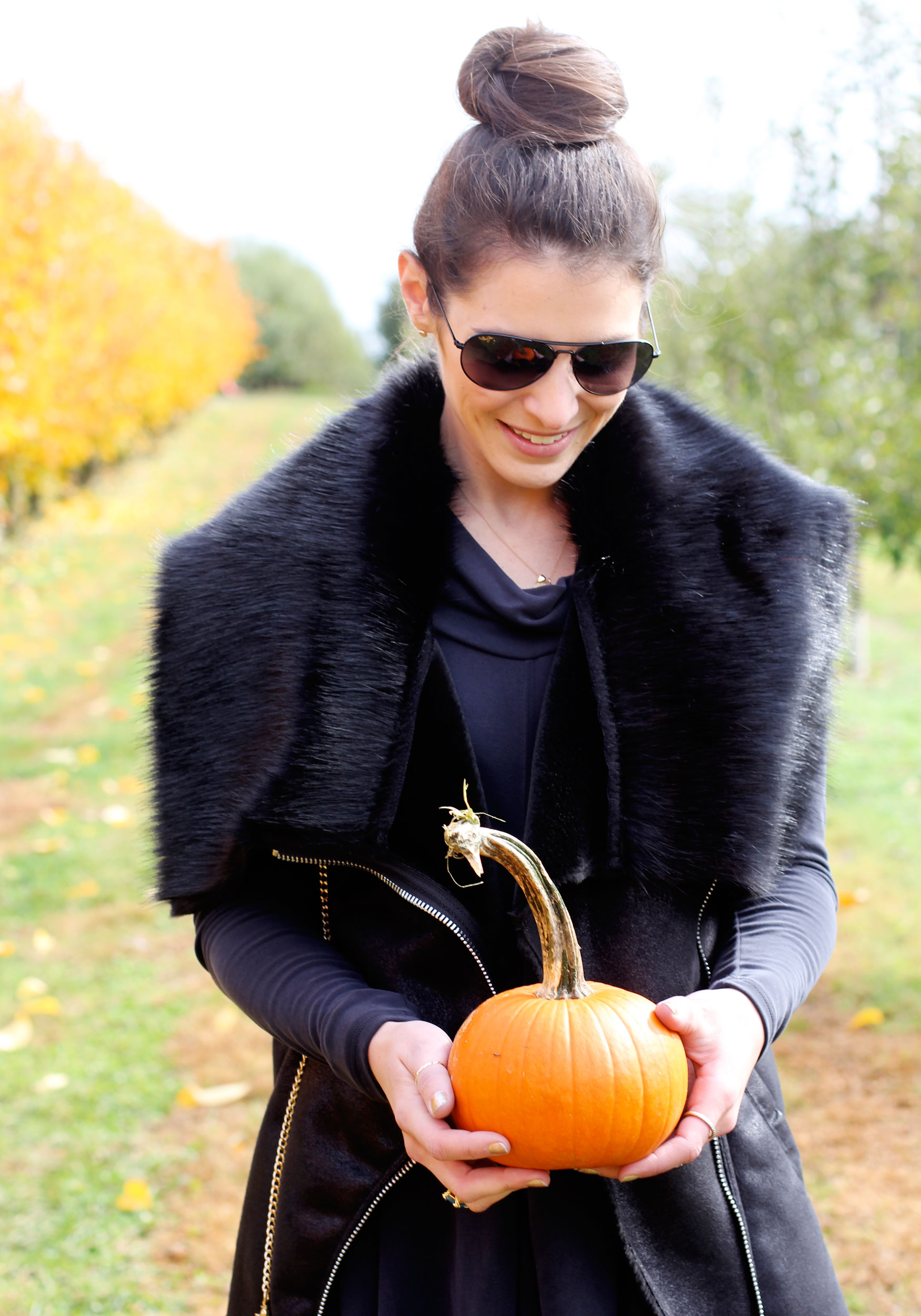 Fall Fashion Layering, Bar III Faux Fur Moto Vest, Altard State Cowl Neck Top, Paige Verdugo Ankle Jean, Sole Society Fringe Crossbody Bag, FRYE Studded Boots