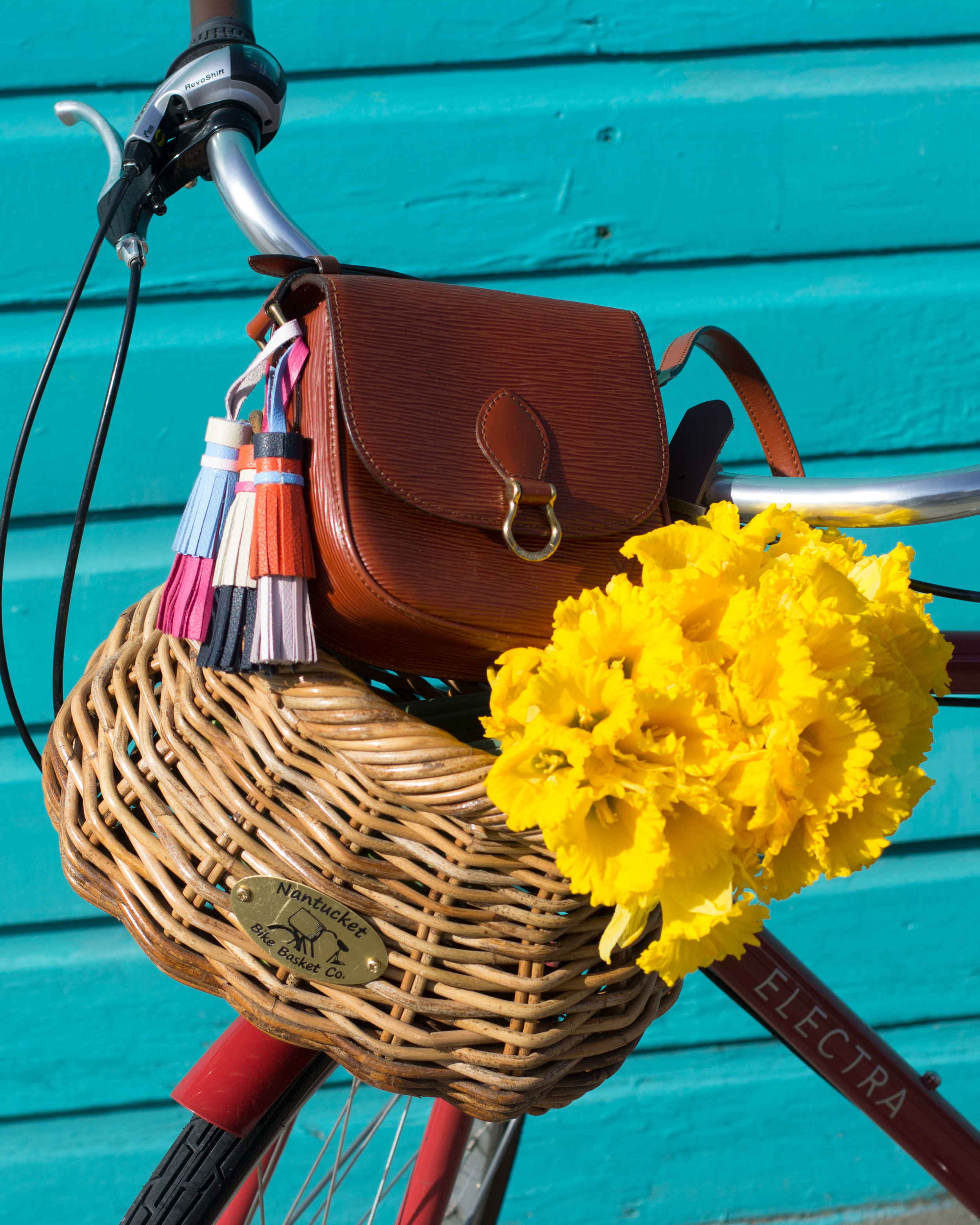 DIY Tory Burch leather tassel key fobs.  Vintage Louis Vuitton crossbody.