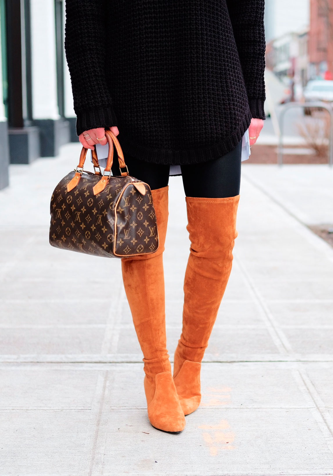 3 SUPER FLATTERING OVER THE KNEE BOOT OUTFITS — Me and Mr. Jones