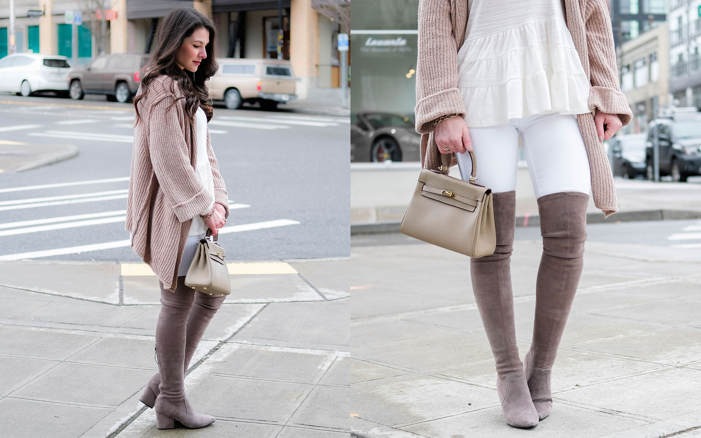 over the knee boots with jeans outfits